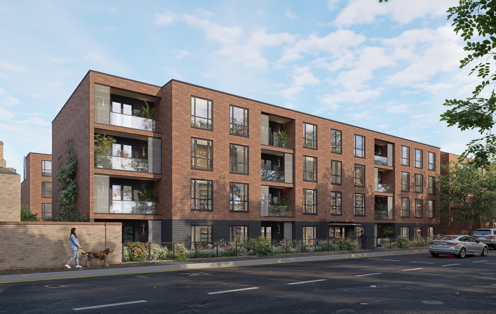Monument View, Block A, street elevation CGI