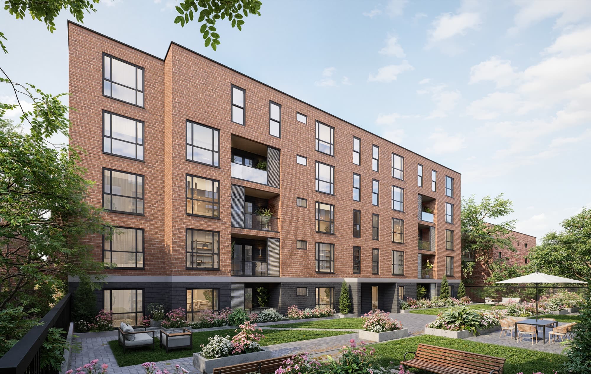 Monument View, Block B, rear elevation CGI